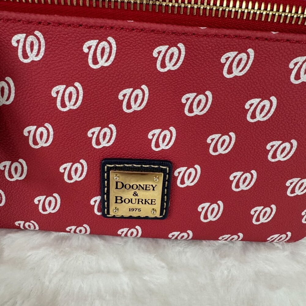 Dooney & Bourke Washington Nationals Crossbody Bag Red Triple Zip MLB - Picture 3 of 11